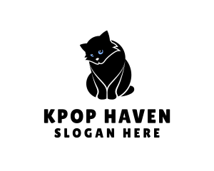 Cute Kitten Cat logo design