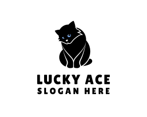 Cute Kitten Cat logo design