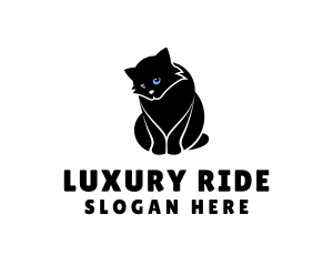 Cute Kitten Cat logo design