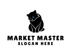 Cute Kitten Cat logo design