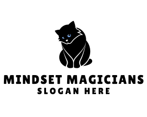 Cute Kitten Cat logo design