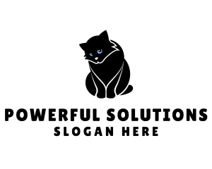 Cute Kitten Cat logo design