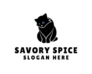 Cute Kitten Cat logo design