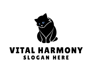 Cute Kitten Cat logo design