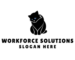 Cute Kitten Cat logo design