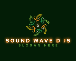 Sound Wave Vortex logo design