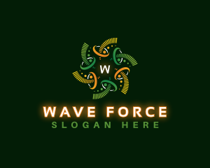 Sound Wave Vortex logo design