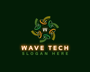 Sound Wave Vortex logo design