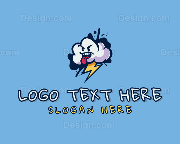 Tough Lightning Cloud Logo