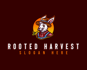 Agricultural Rabbit Farmer logo design