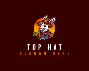 Agricultural Rabbit Farmer logo design