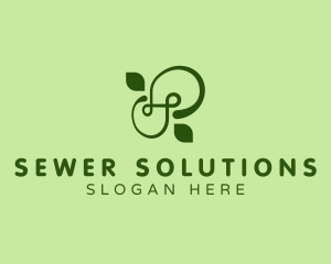 Natural Leaf Letter S  logo design