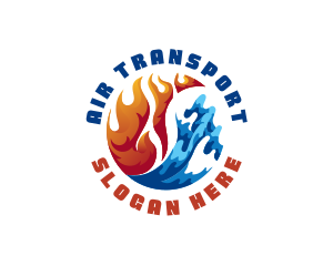 Fire Water Thermal Refrigeration logo design