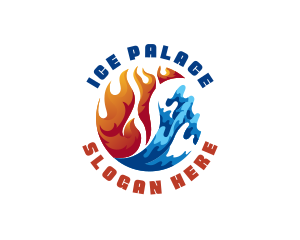 Fire Water Thermal Refrigeration logo design