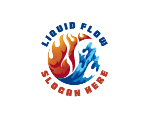 Fire Water Thermal Refrigeration logo design