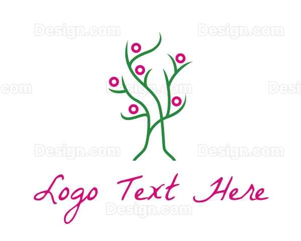 Pink Green Tree Logo