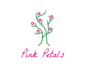 Pink Green Tree logo design