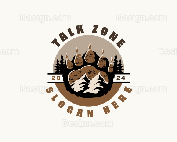 Paw Print Wildlife Outdoor Logo