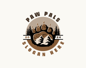 Paw Print Wildlife Outdoor logo design