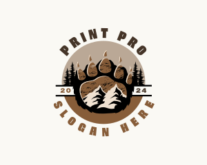 Paw Print Wildlife Outdoor logo design