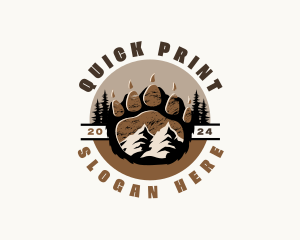 Paw Print Wildlife Outdoor logo design