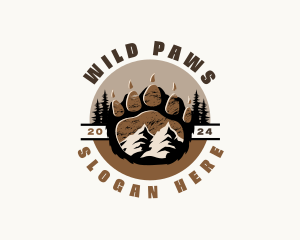 Paw Print Wildlife Outdoor logo design