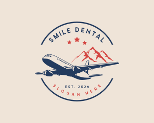 Mountain Flight Airplane Logo