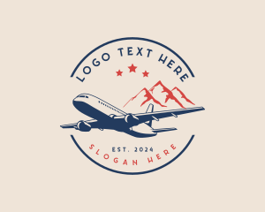 Mountain - Mountain Flight Airplane logo design