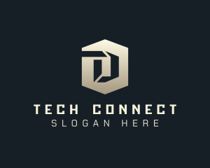 Hexagon Technology Letter D Logo