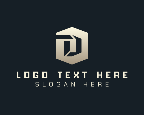 Hexagon Technology Letter D logo