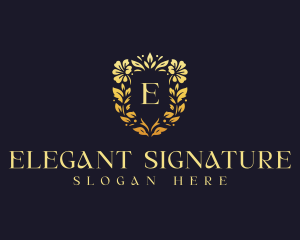 Elegant Floral Wedding logo design