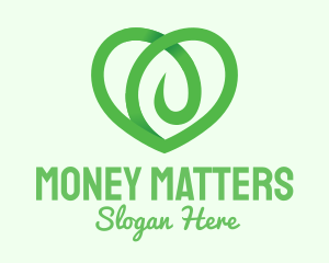Green Eco Heart Logo