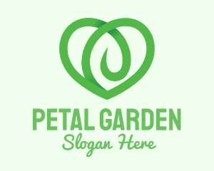 Green Eco Heart logo design