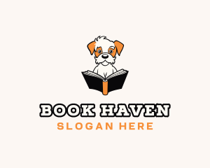Dog Reading Book logo