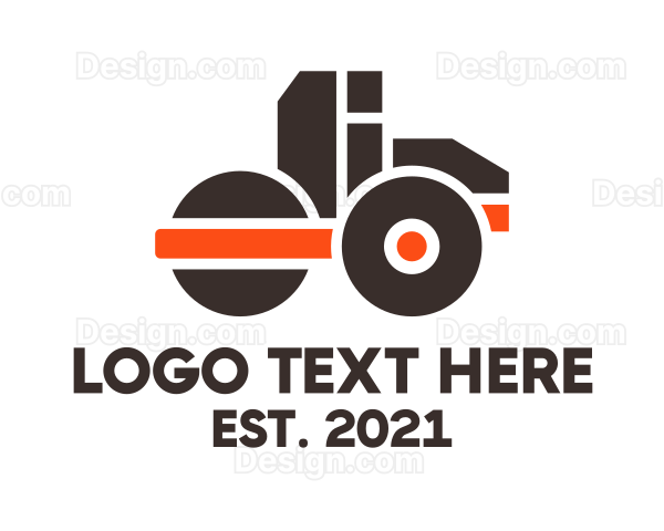 Minimalist Road Roller Logo