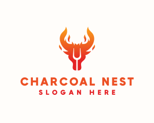 Flame Grill Cow logo