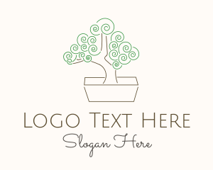 Green Bonsai Tree logo