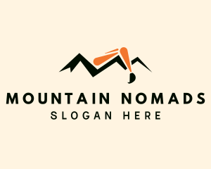 Construction Excavation Mountain logo design