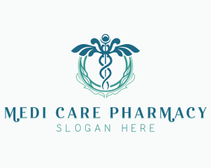 Caduceus Hospital Pharmacy logo design