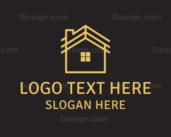Simple Yellow House Logo