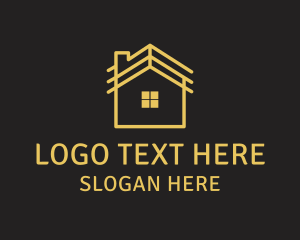 Real Estate - Simple Yellow House logo design