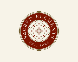 Sacred Cross Crucifix logo