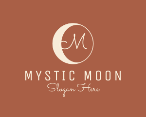 Hipster Crescent Moon Cosmetics logo design