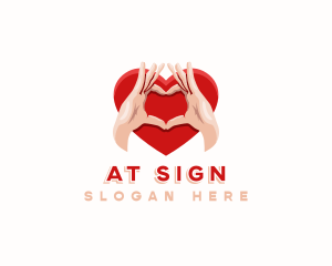 Hand Heart Care logo design