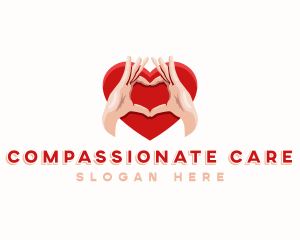 Hand Heart Care logo design