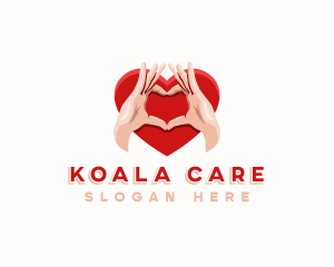 Hand Heart Care logo design