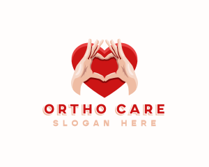 Hand Heart Care logo design