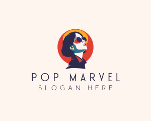 Woman Fashion Popart logo design