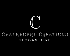 School Blackboard Chalk logo design