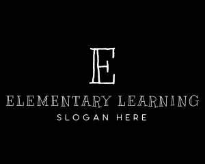 School Blackboard Chalk logo design